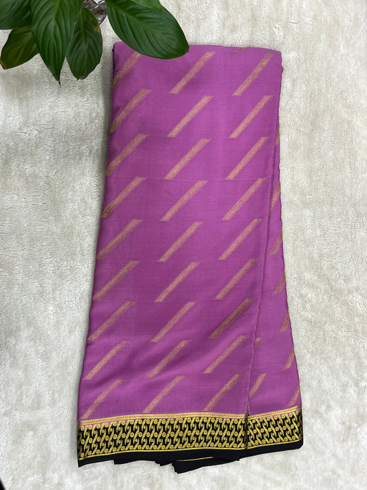 Pure crepe Mysore silk saree - 16271504