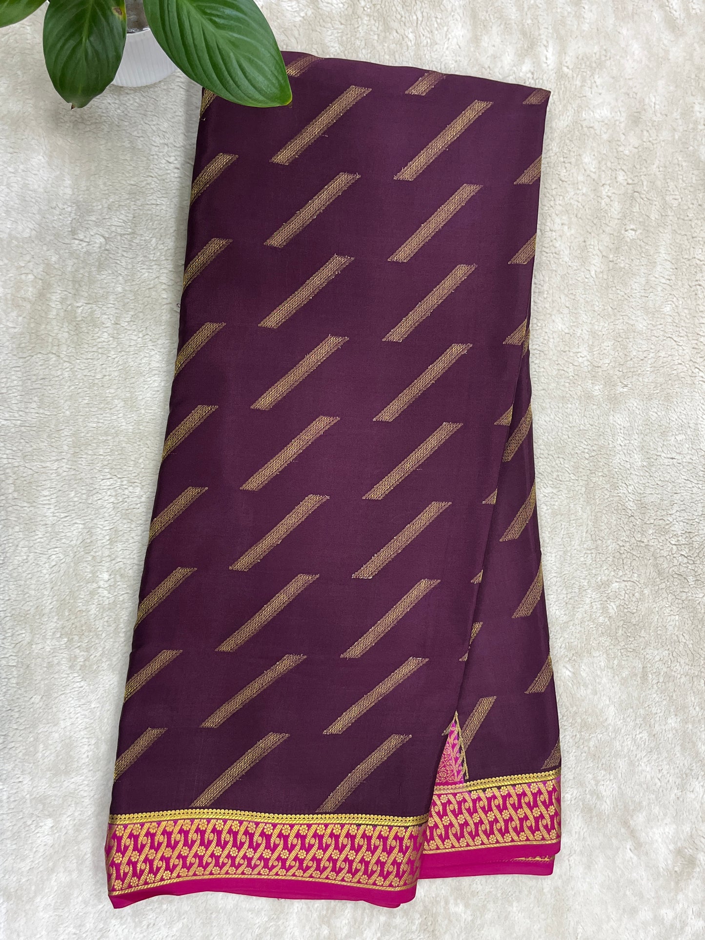 Pure crepe Mysore silk saree - 16271504
