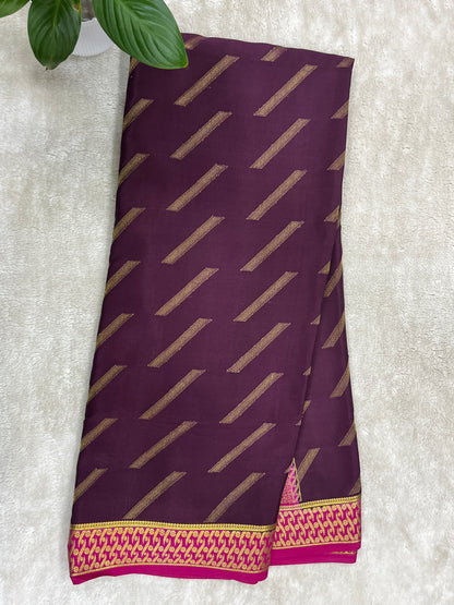Pure crepe Mysore silk saree - 16271504