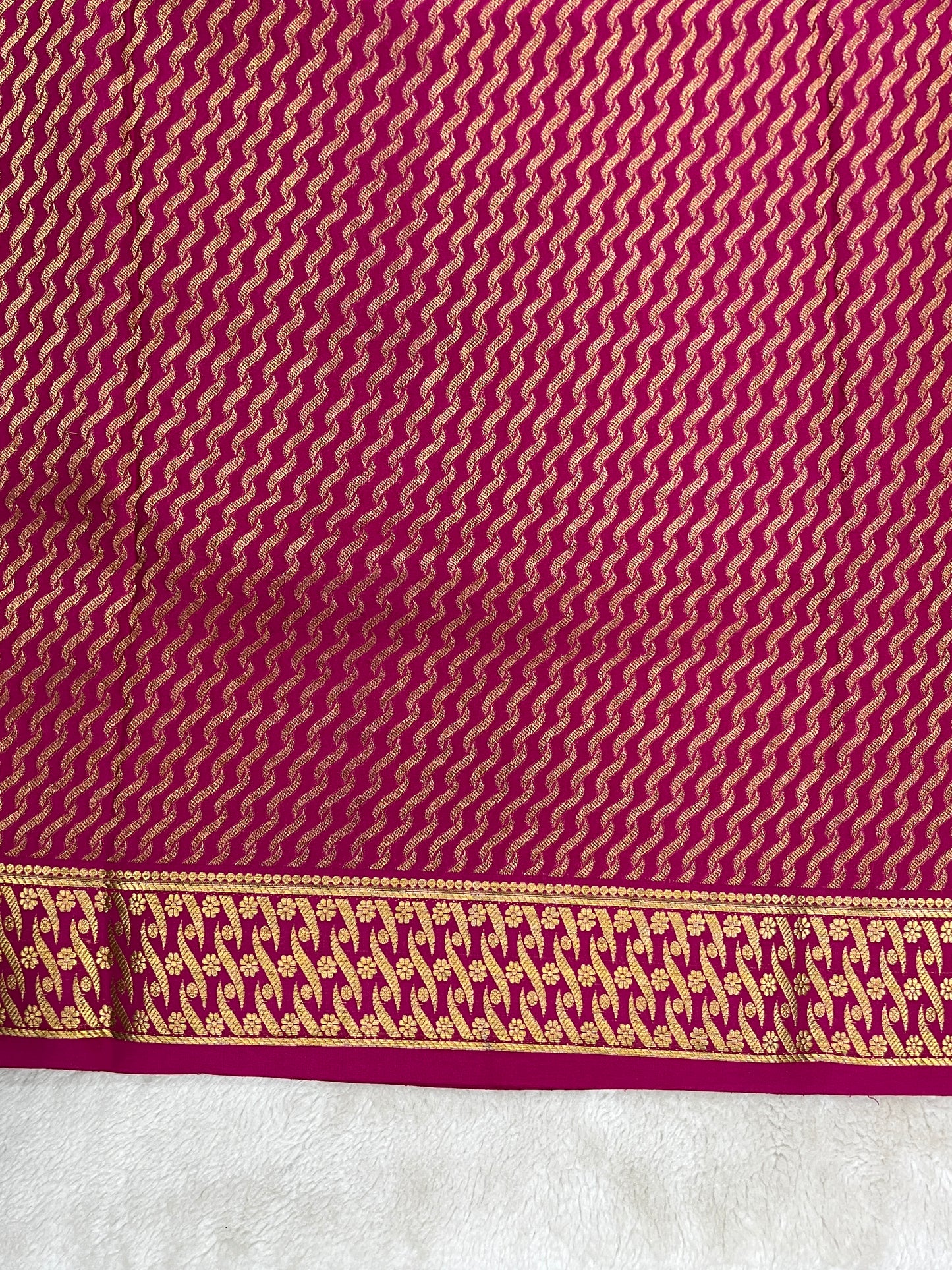 Pure crepe Mysore silk saree - 16271504