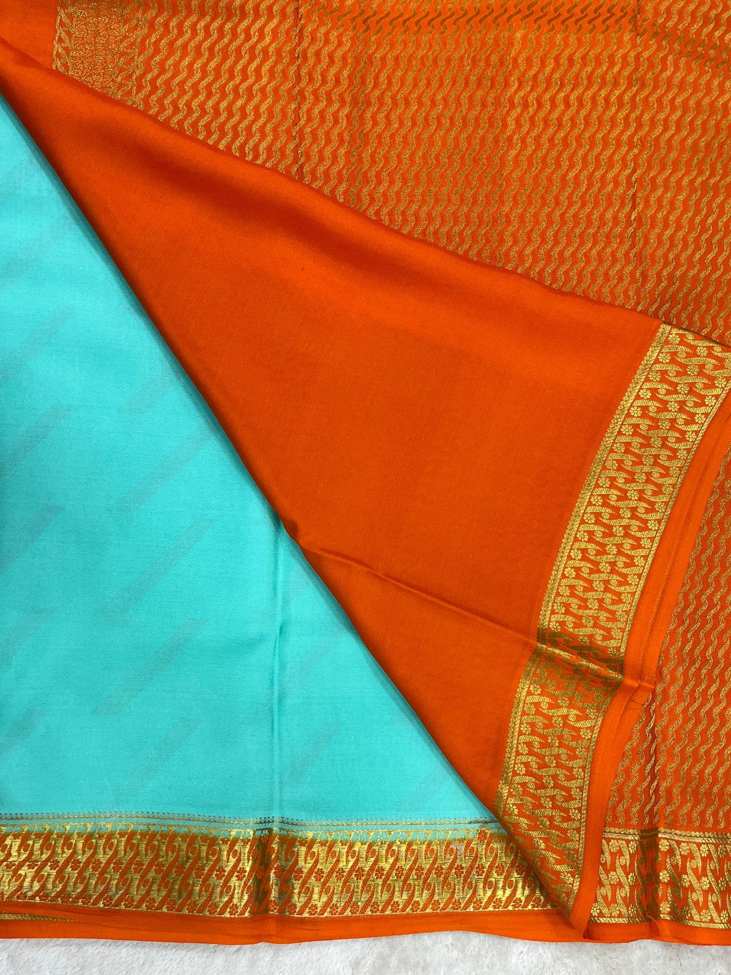 Pure crepe Mysore silk saree - 16271504
