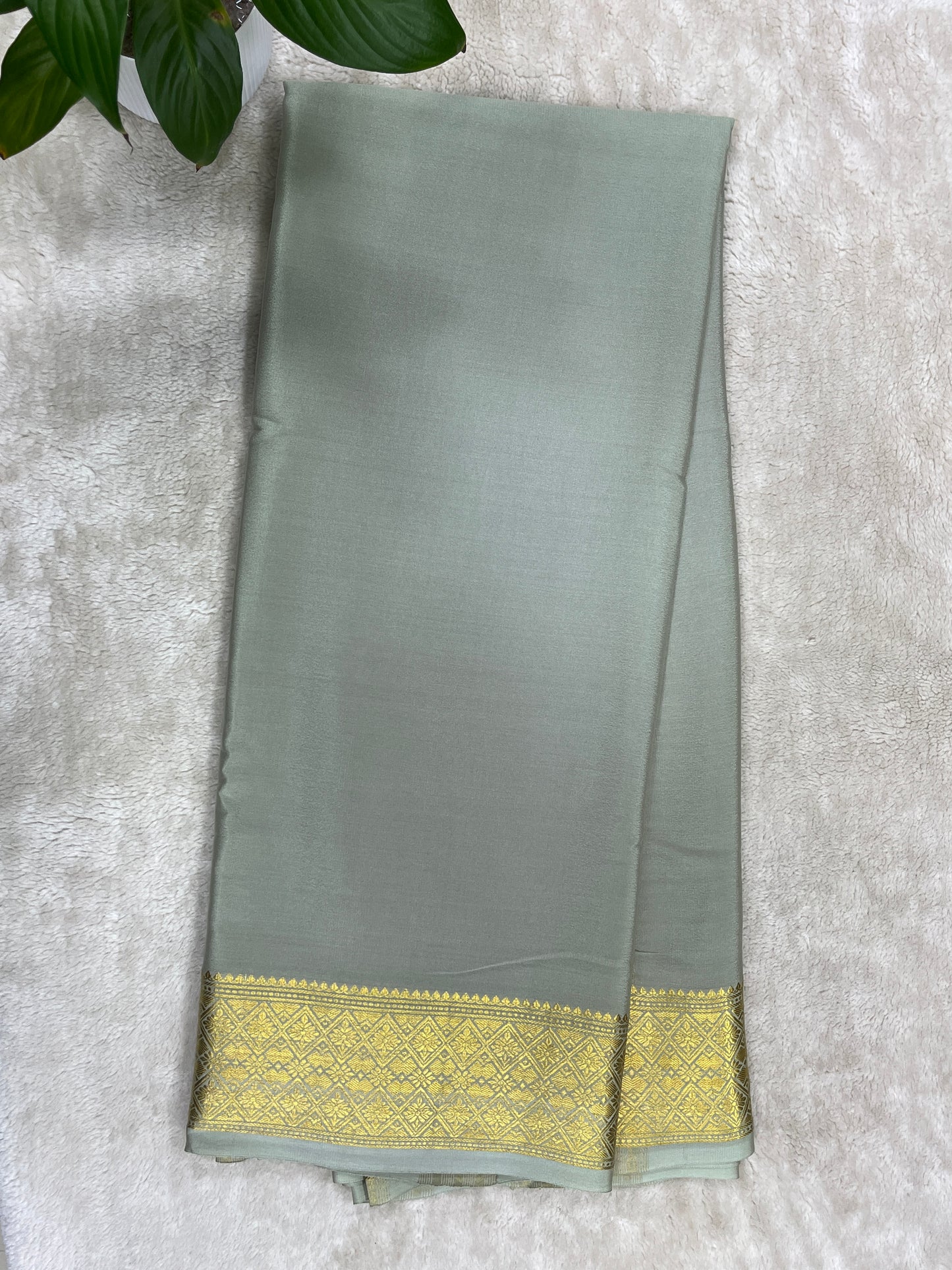 Pure crepe Mysore silk saree - 16271502