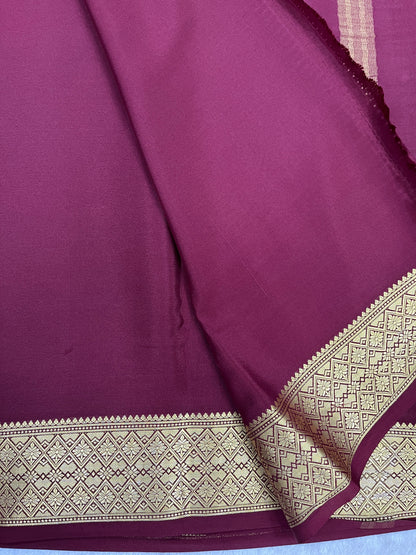 Pure Crepe Mysore silk saree - 16271502