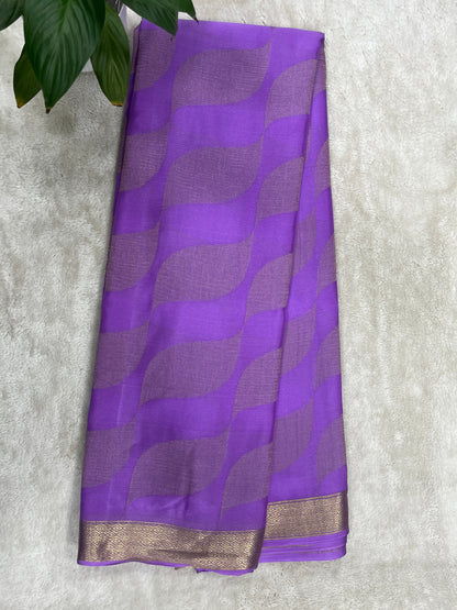 diamond crush Brocade In Lavender Self Color Blous - 1145311