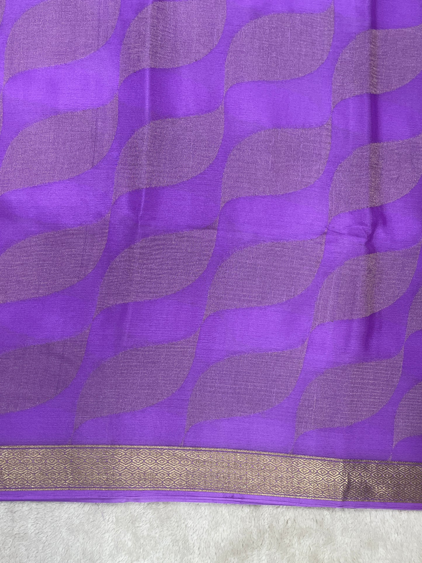 diamond crush Brocade In Lavender Self Color Blous - 1145311