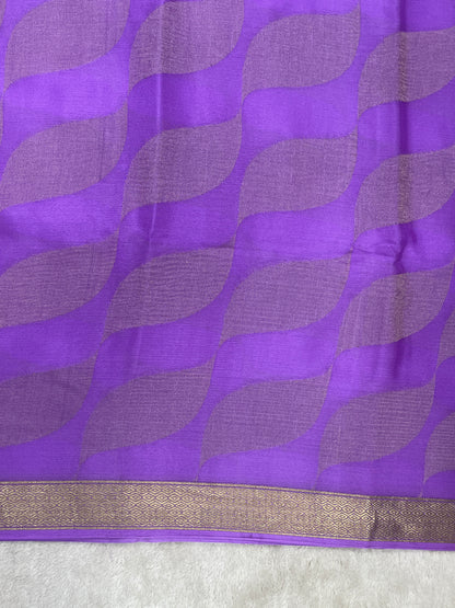 diamond crush Brocade In Lavender Self Color Blous - 1145311