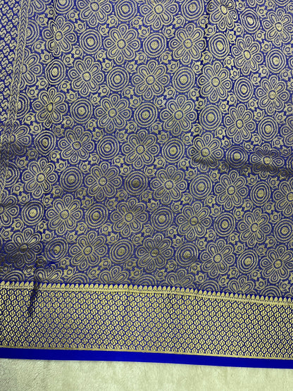 Pure crepe mysore silk Beocade self In Navy Blue  16271503