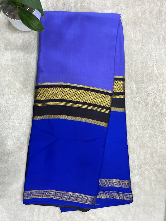 pure mysore silk - 3D & shaded Blue With Purple - 16271506