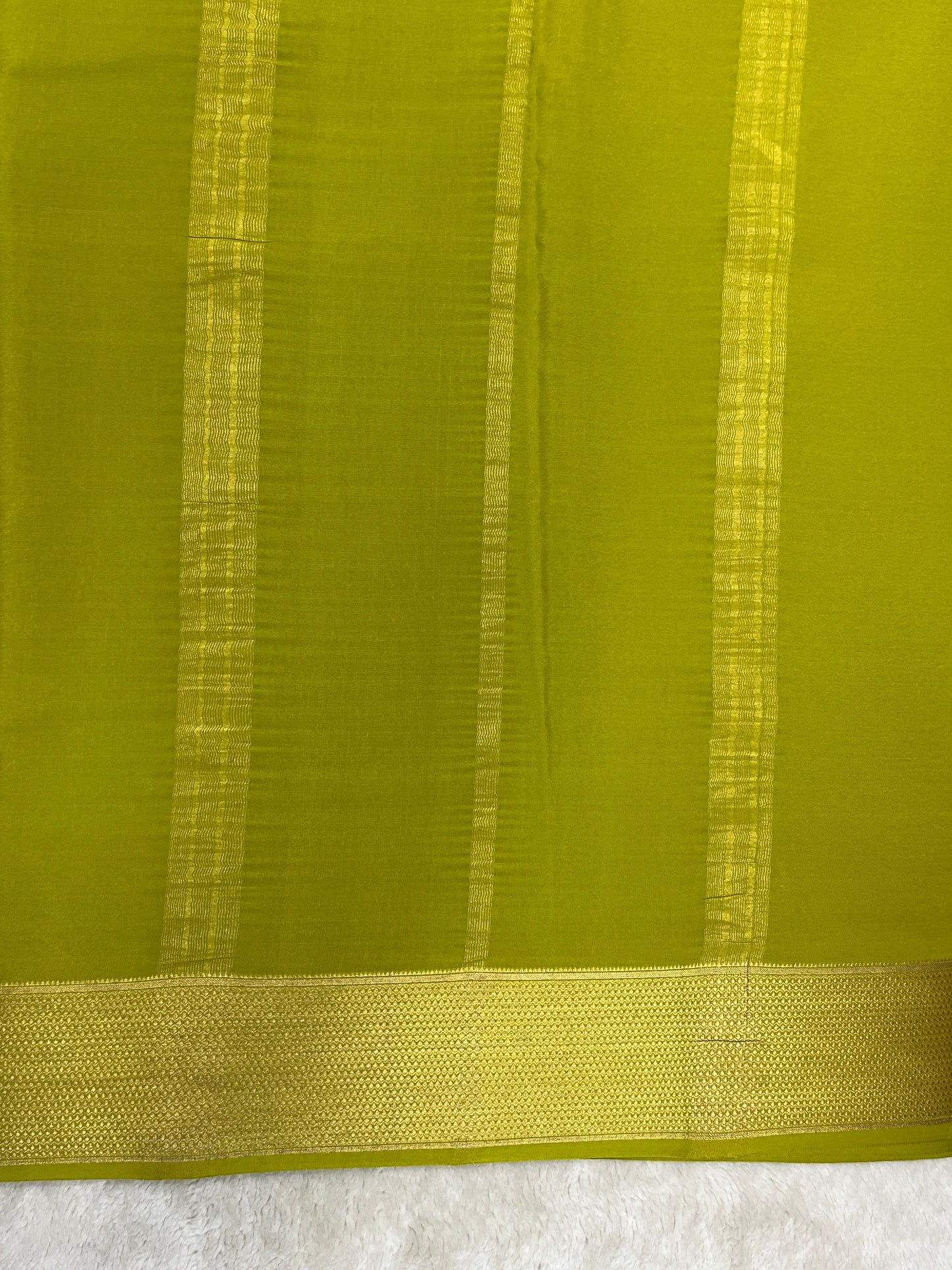 pure crepe mysore silk In Green plain self Blouse- 16271502