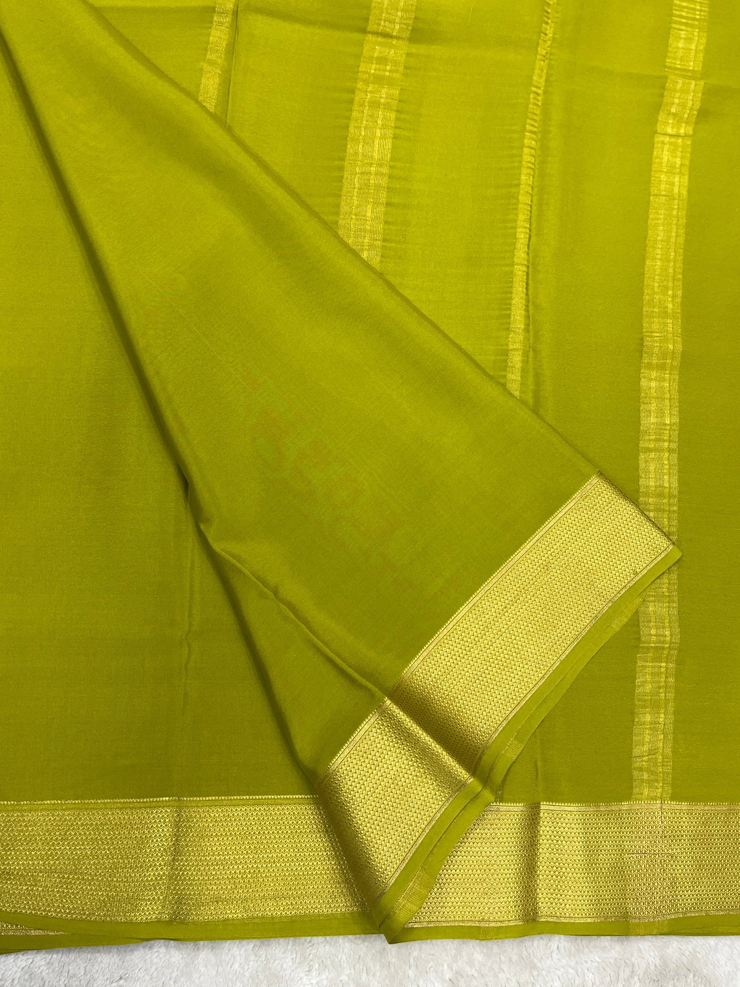 pure crepe mysore silk In Green plain self Blouse- 16271502