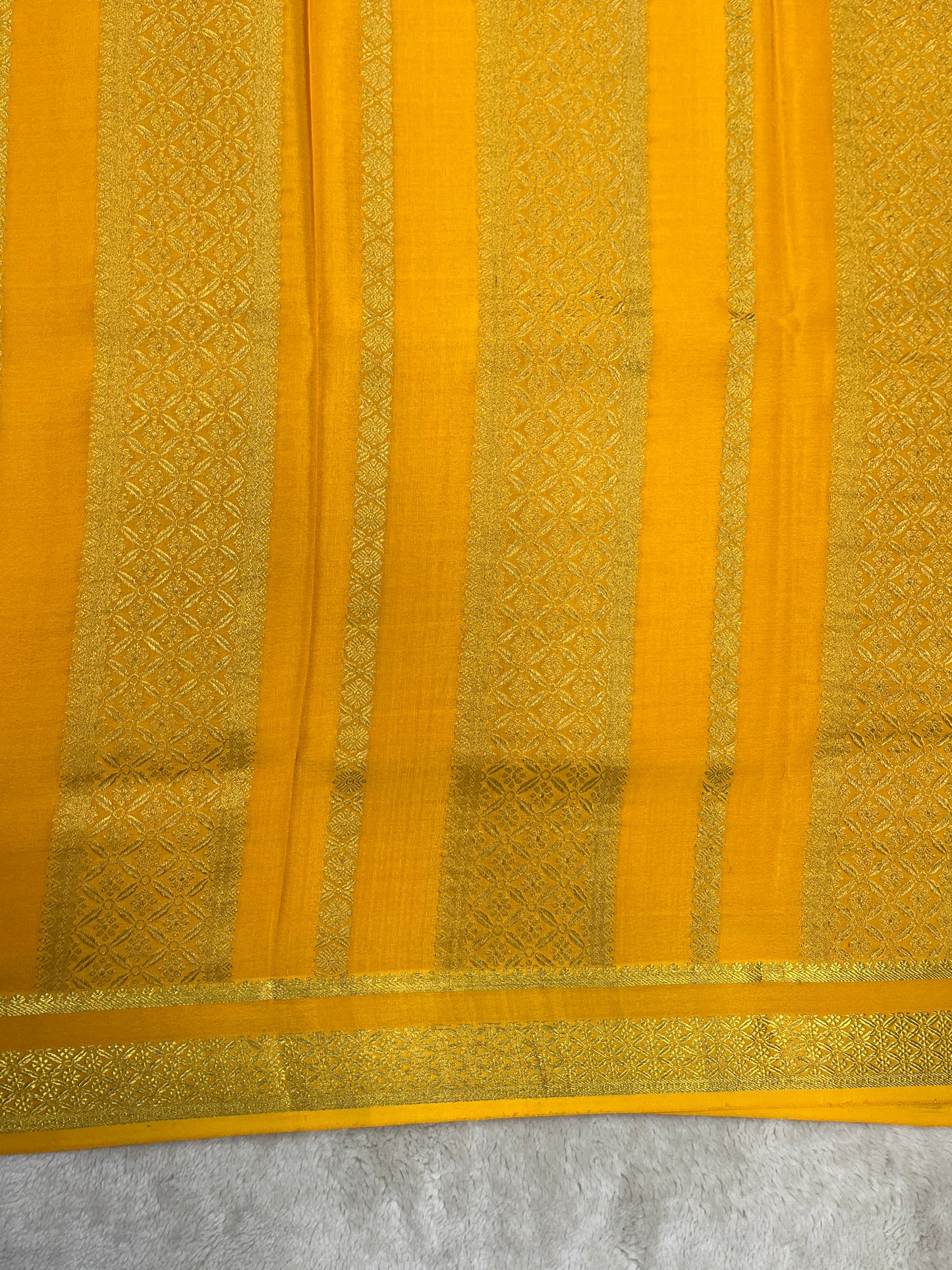 pure crepe mysore silk check cont In Yellow 16271507