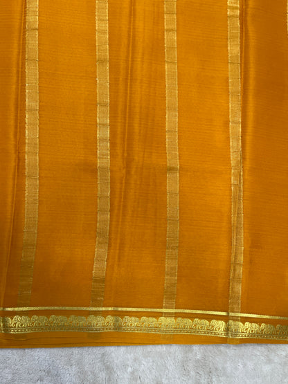 pure crepe mysore silk in piping Yellow Self Blouse _1146006
