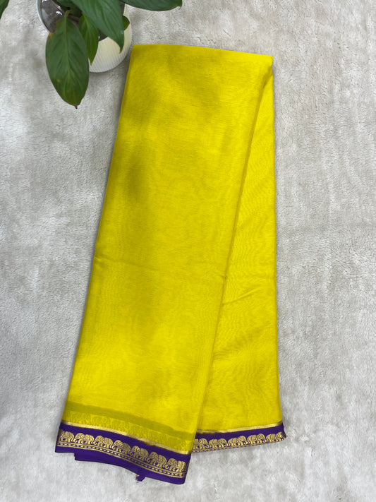 pure crepe mysore silk saree - piping - 1146006