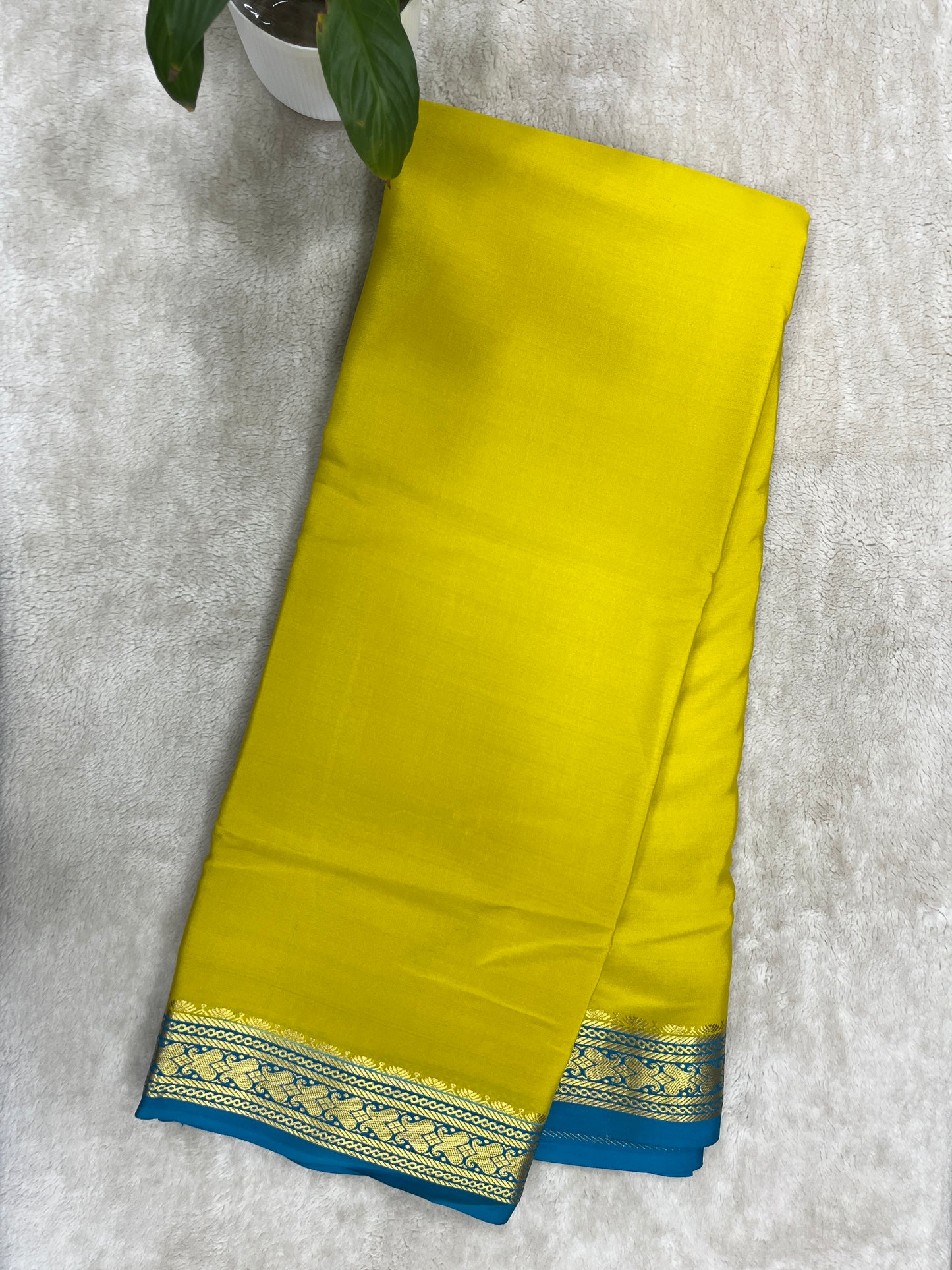 pure crepe mysore silk - patti border - 1146001