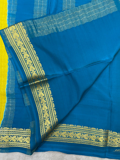 pure crepe mysore silk - patti border - 1146001