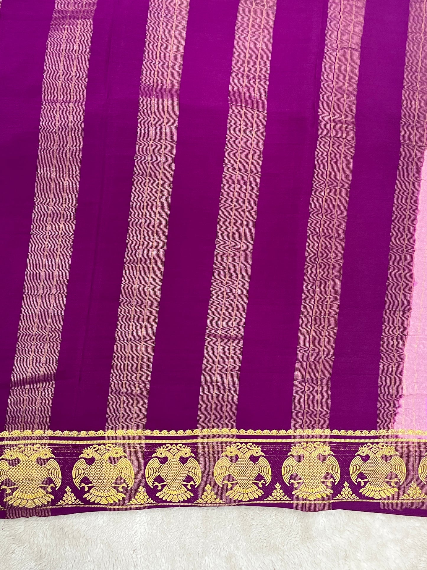 pure crepe mysore silk - Gandaberunda- 1146003
