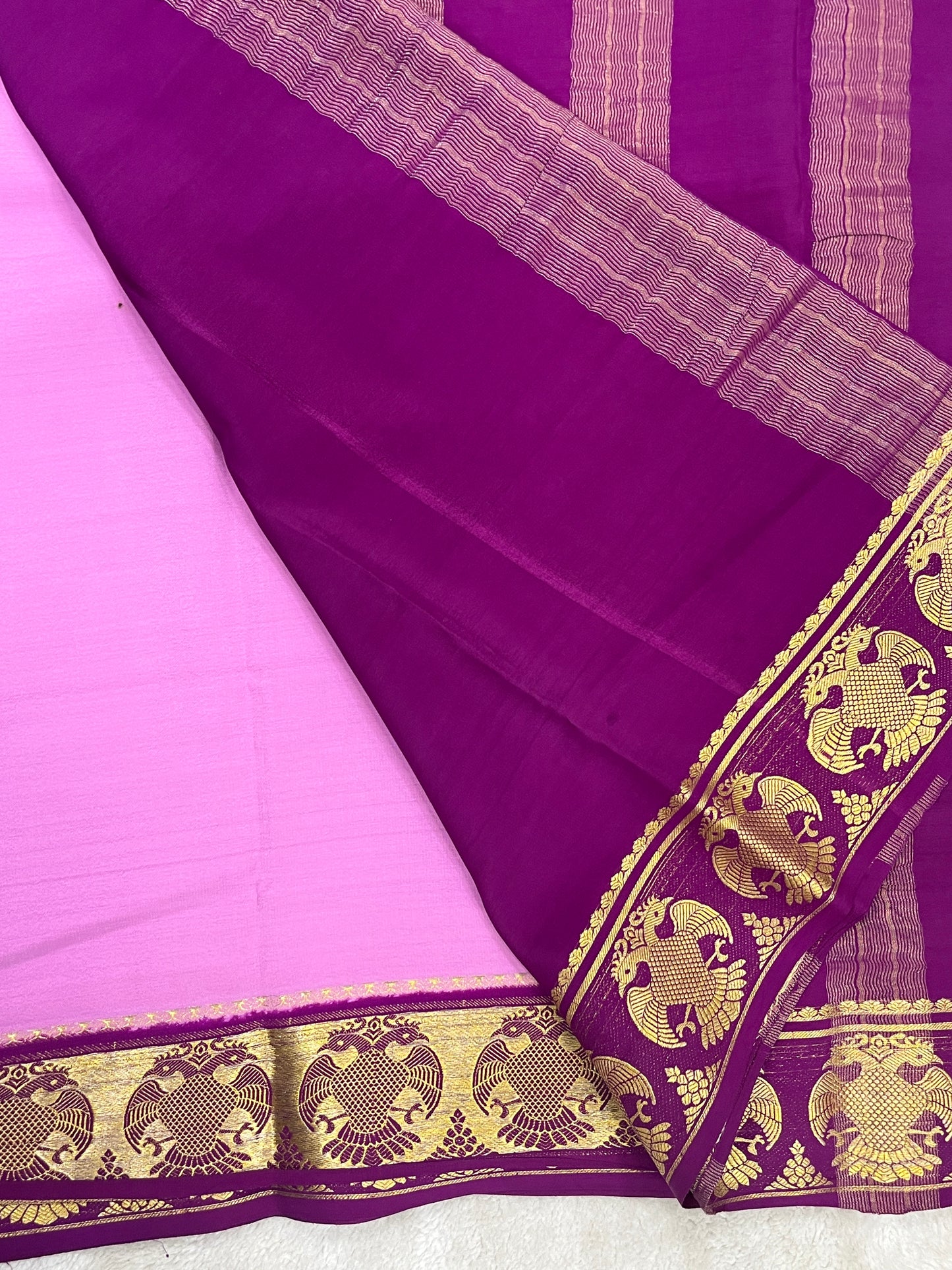 pure crepe mysore silk - Gandaberunda- 1146003