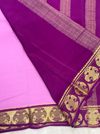 pure crepe mysore silk - Gandaberunda- 1146003
