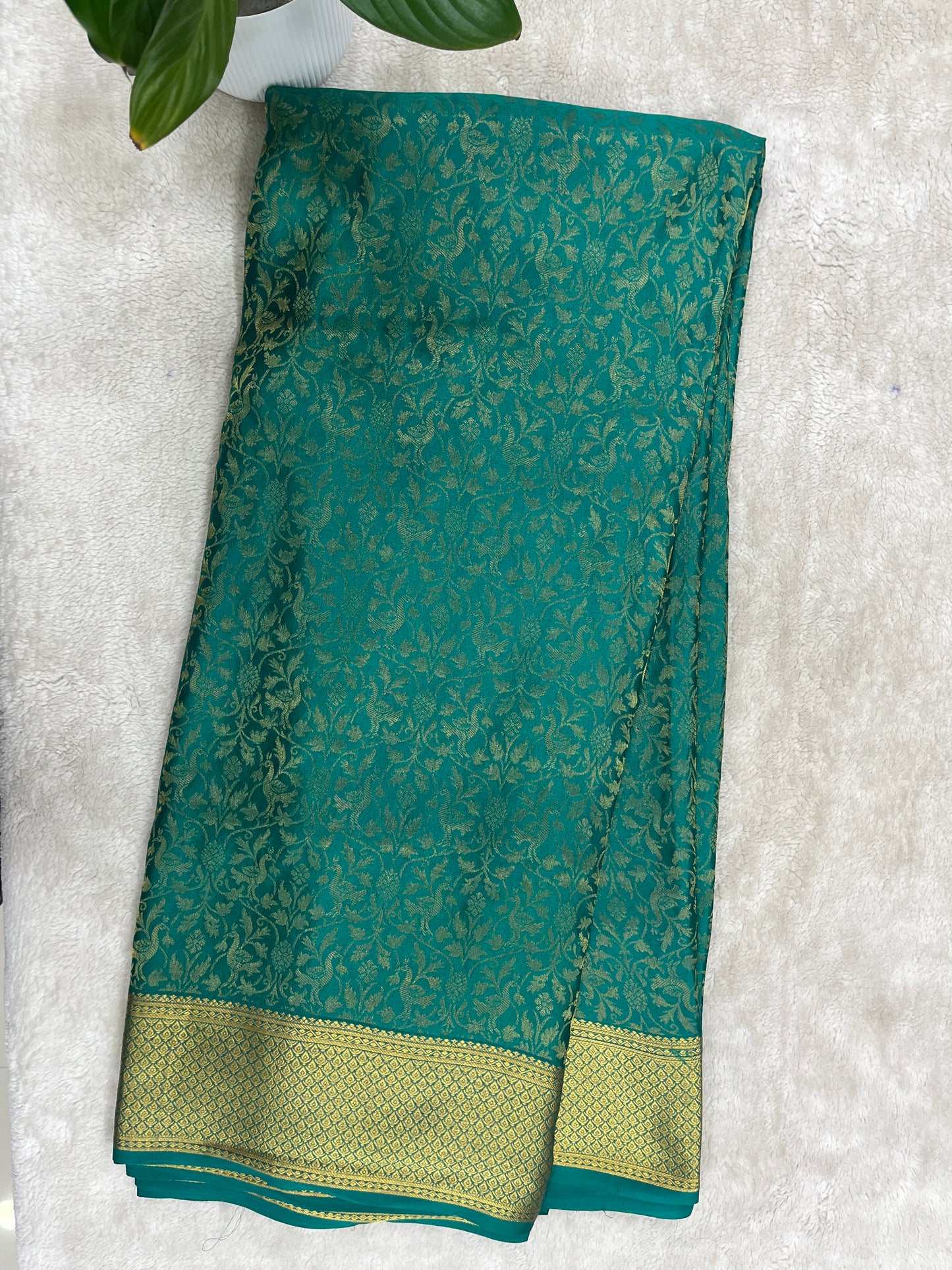 Pure Crepe Mysore Silk Saree 1145315