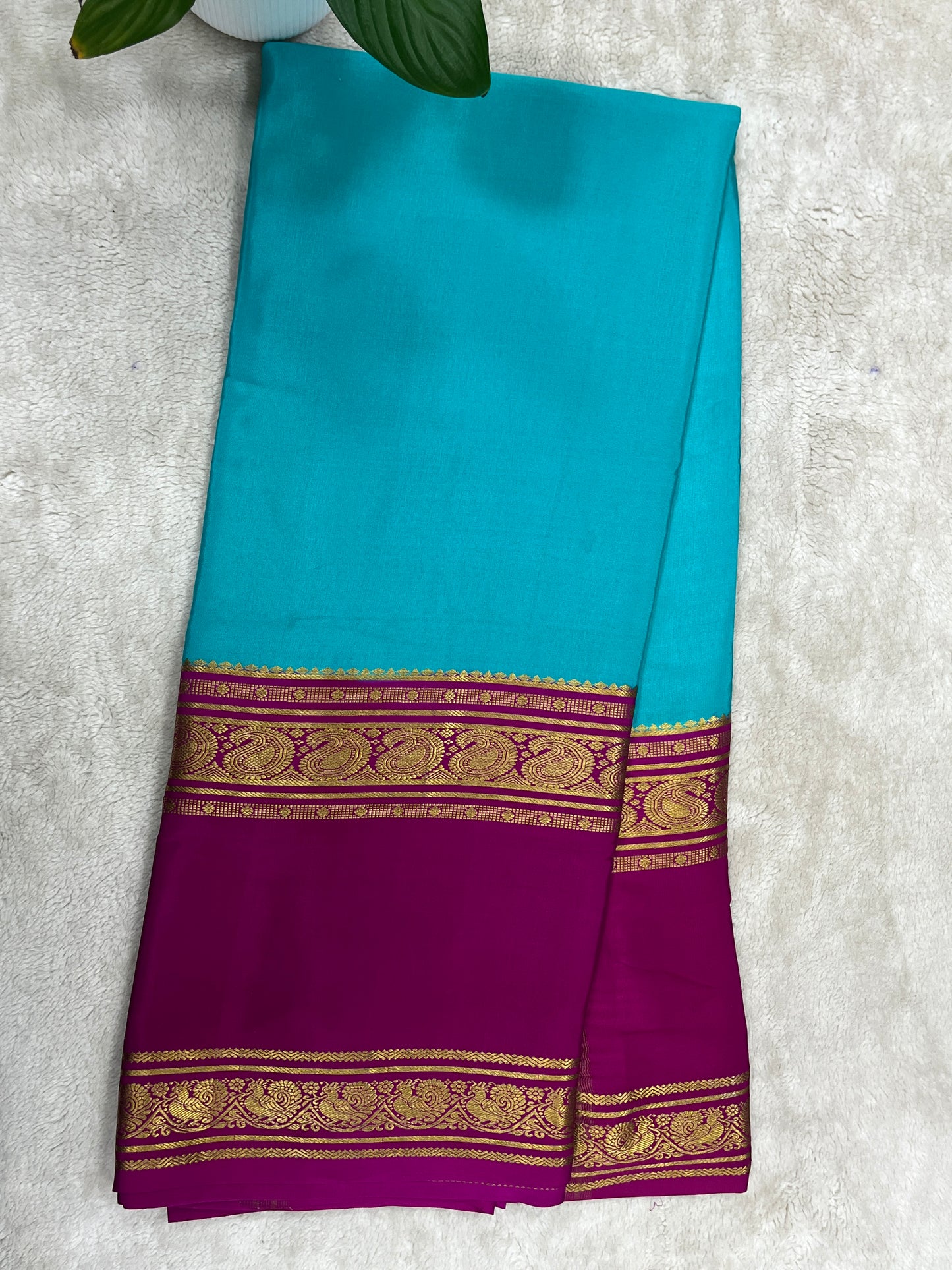 Pure crepe Mysore silk saree - 1146002
