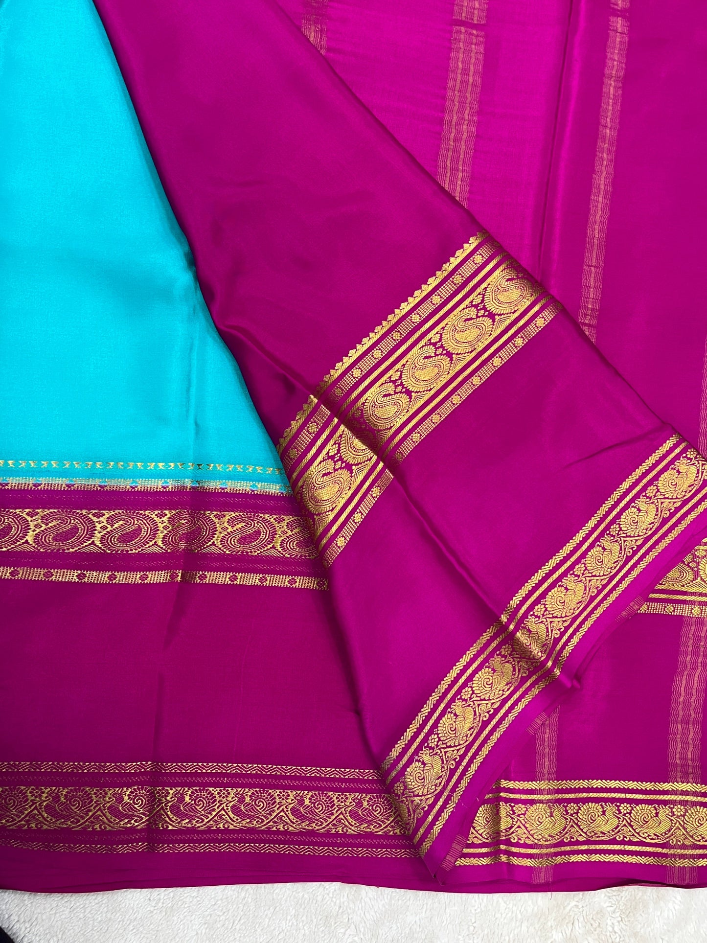 Pure crepe Mysore silk saree - 1146002