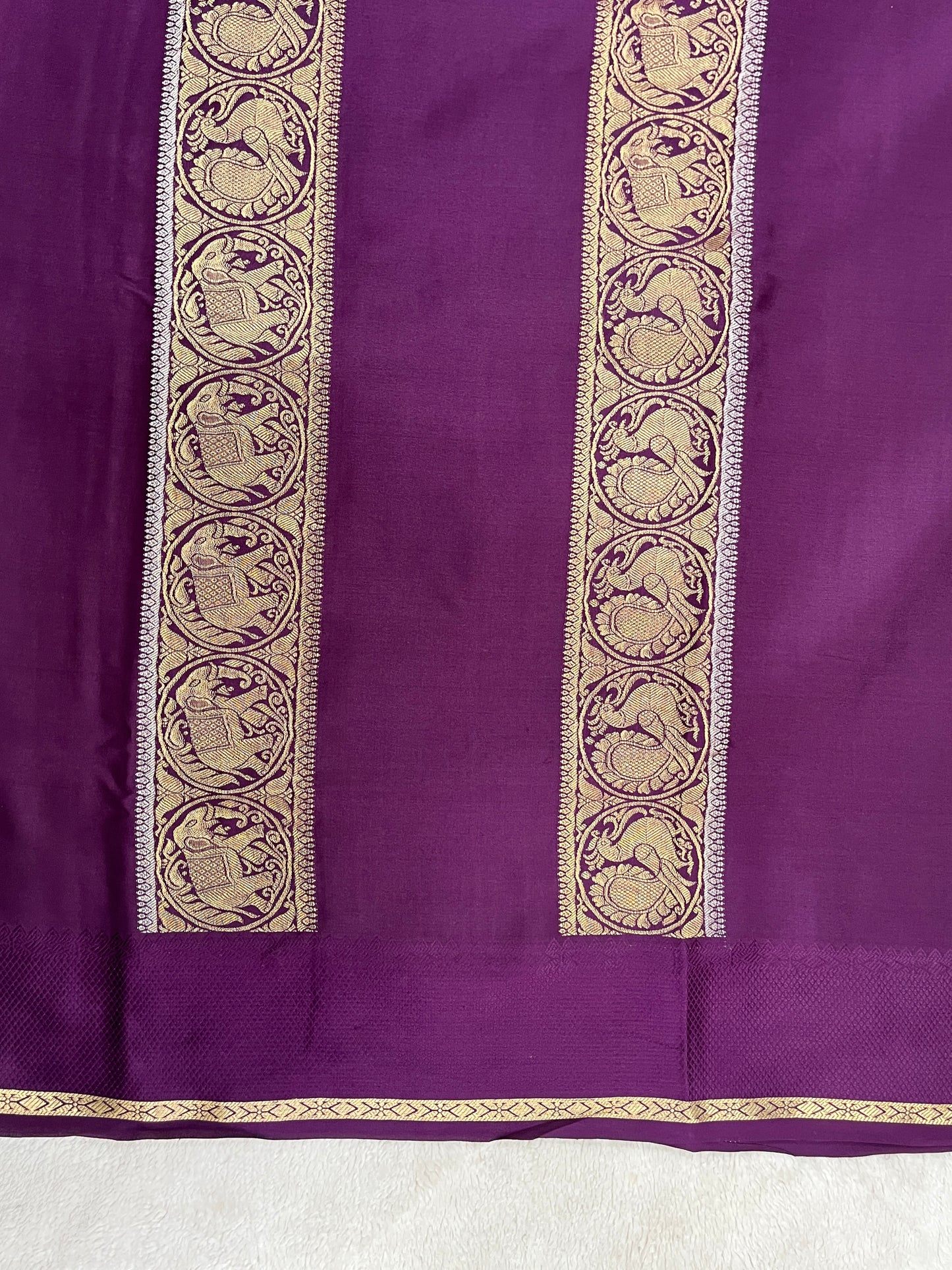 Pure Crepe Mysore silk saree - 1145313