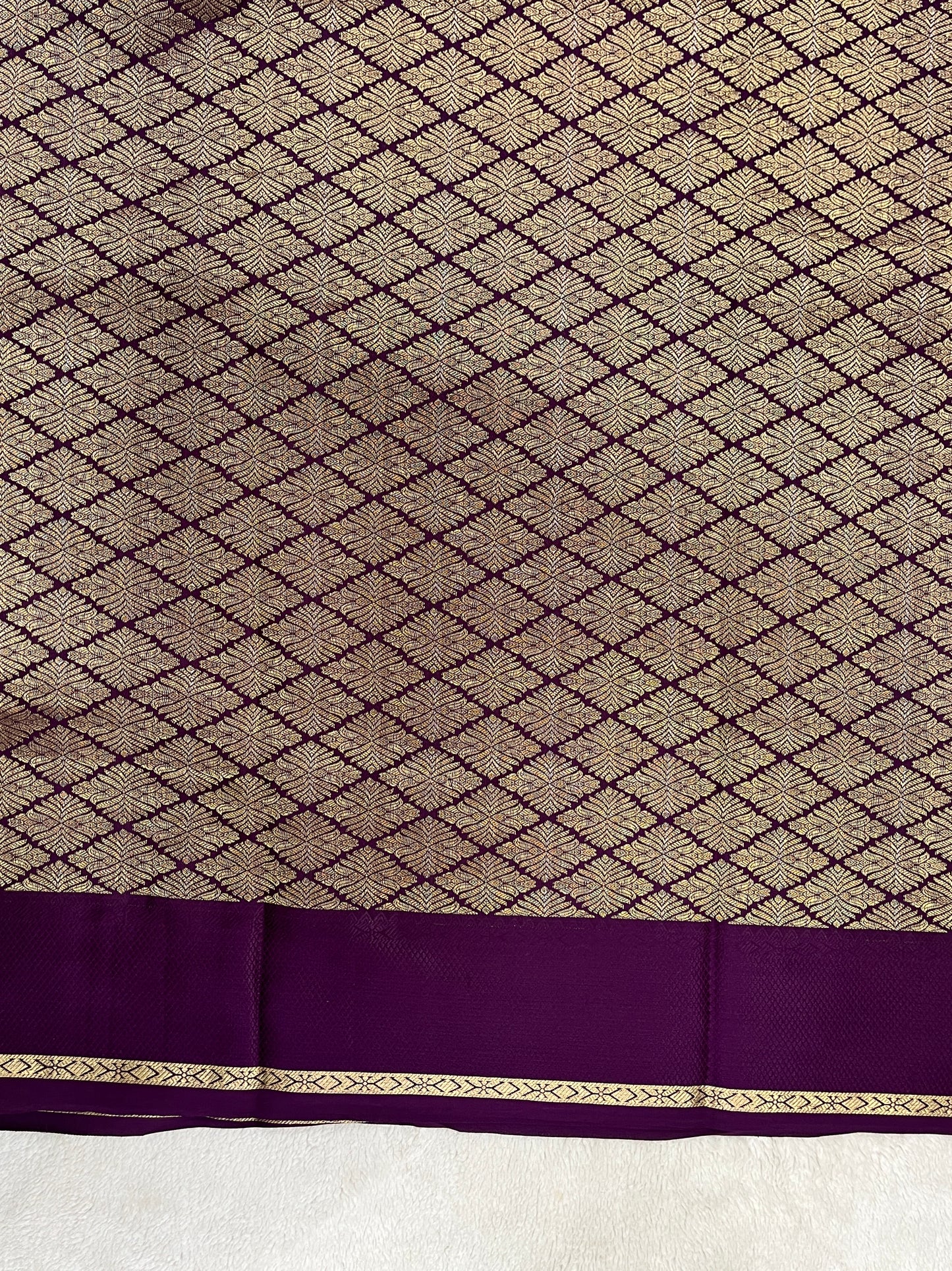 Pure Crepe Mysore silk saree - 1145313