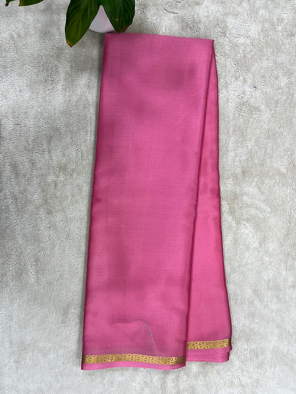 Pure Crepe Mysore silk saree piping border - 1146006