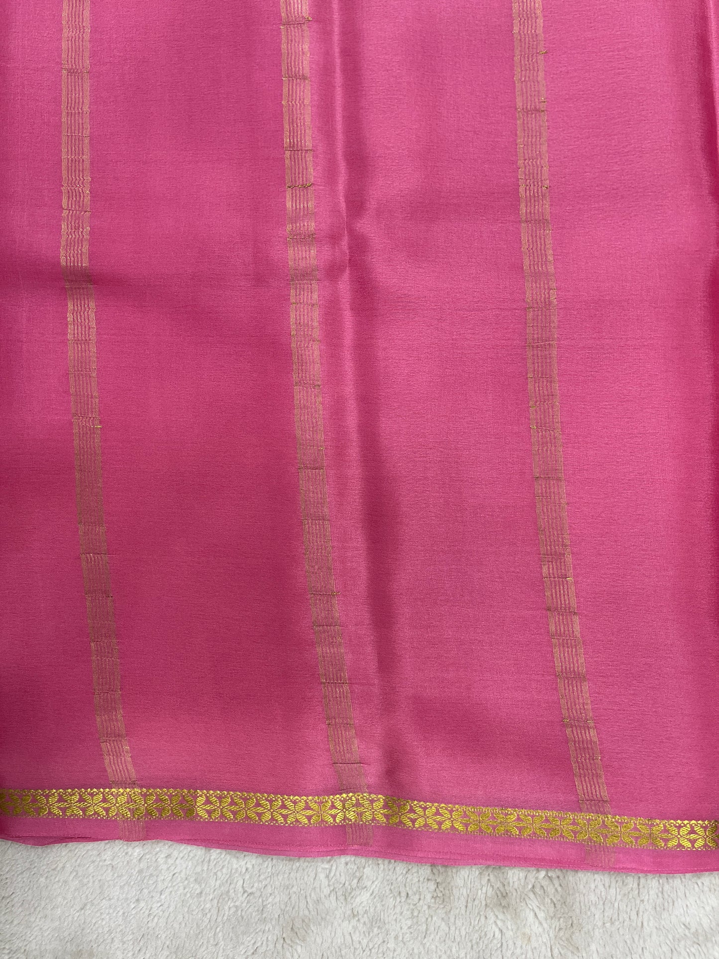 Pure Crepe Mysore silk saree piping border - 1146006