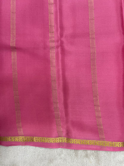 Pure Crepe Mysore silk saree piping border - 1146006