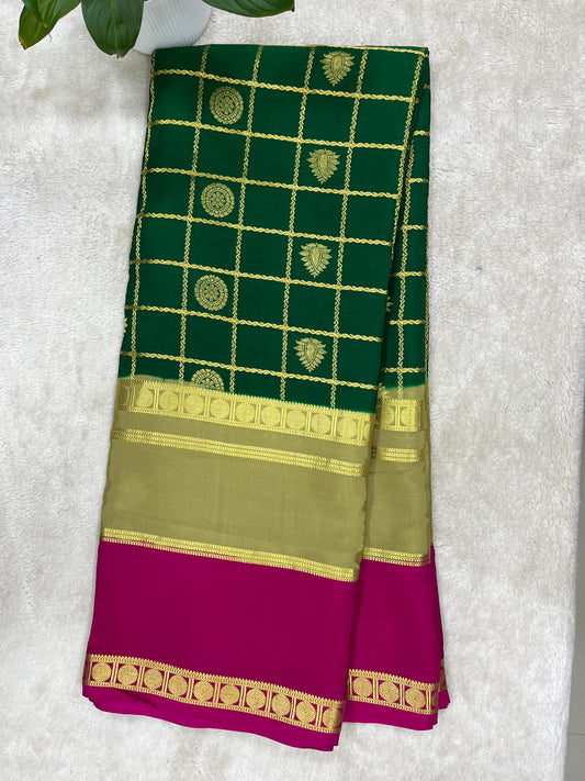 Pure Crepe Mysore silk saree - 1145314