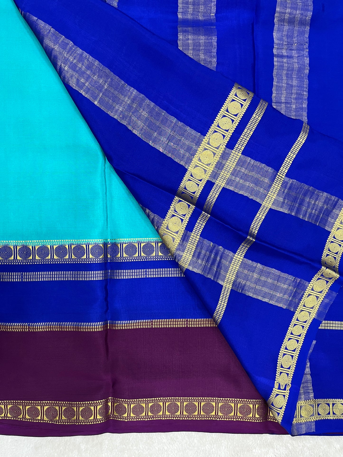 Pure Crepe Mysore Silk Saree in 3D pattern 1145314