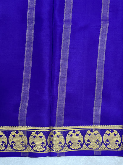 Pure Crepe Mysore Silk Saree in Gandaberunda pattern - 1146004