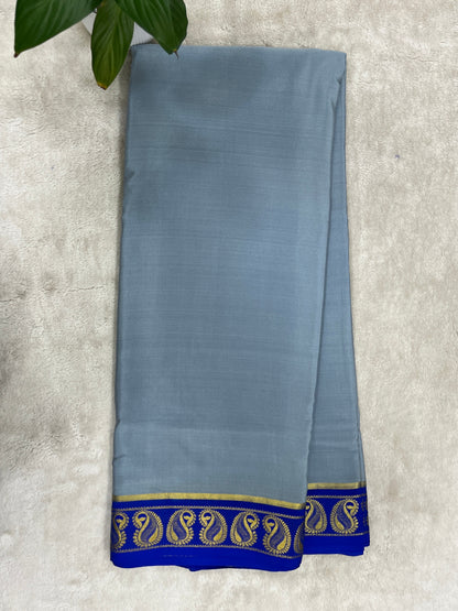 Pure Crepe Mysore Silk Saree in mango pattern - 1146001