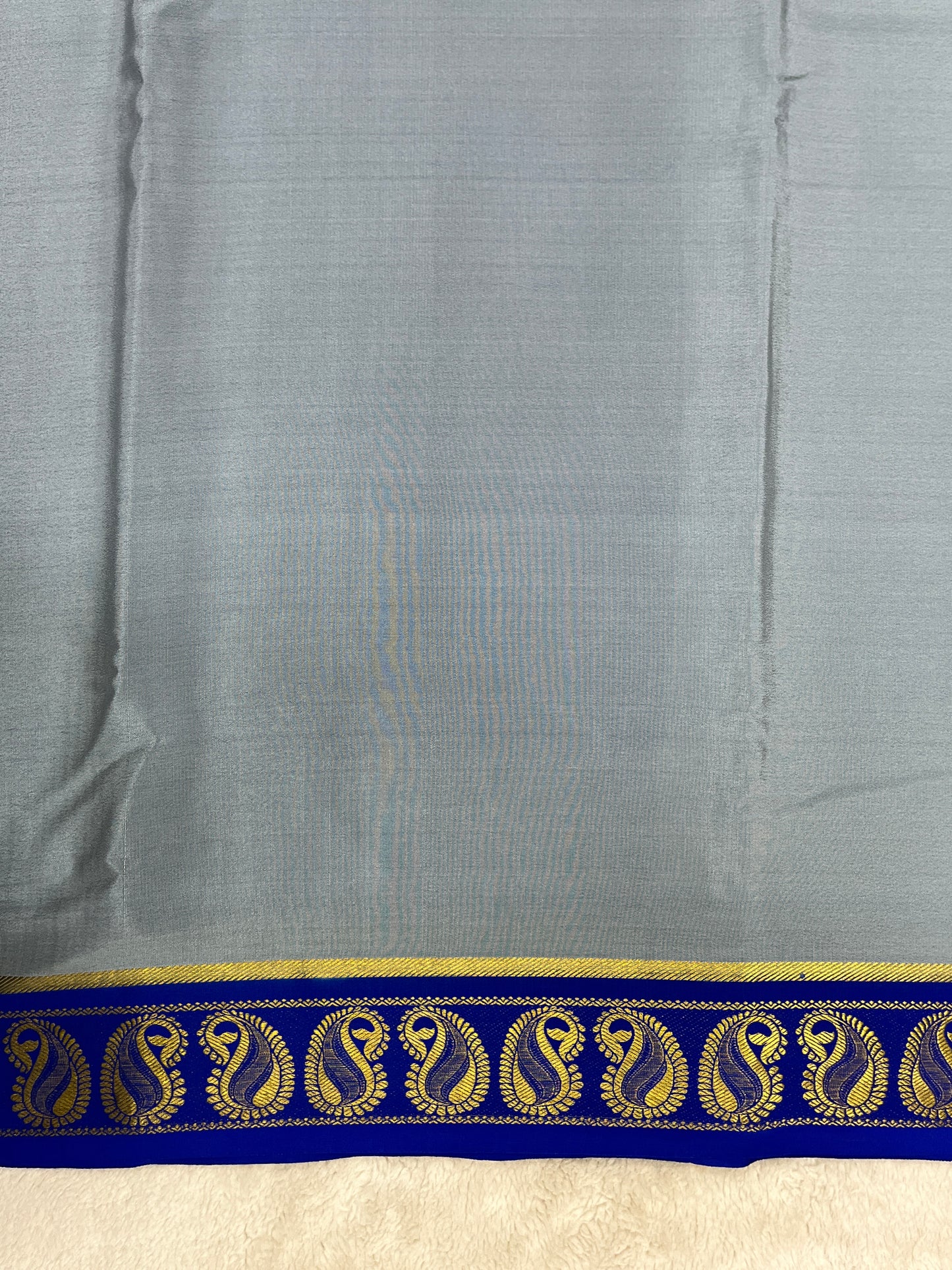 Pure Crepe Mysore Silk Saree in mango pattern - 1146001