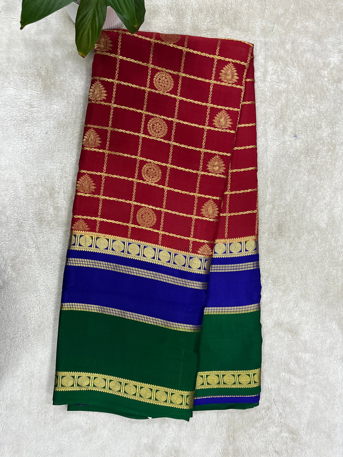 Pure Crepe Mysore Silk Saree in 3D pattern 1145314