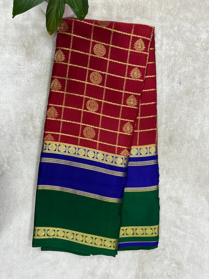 Pure Crepe Mysore Silk Saree in 3D pattern 1145314