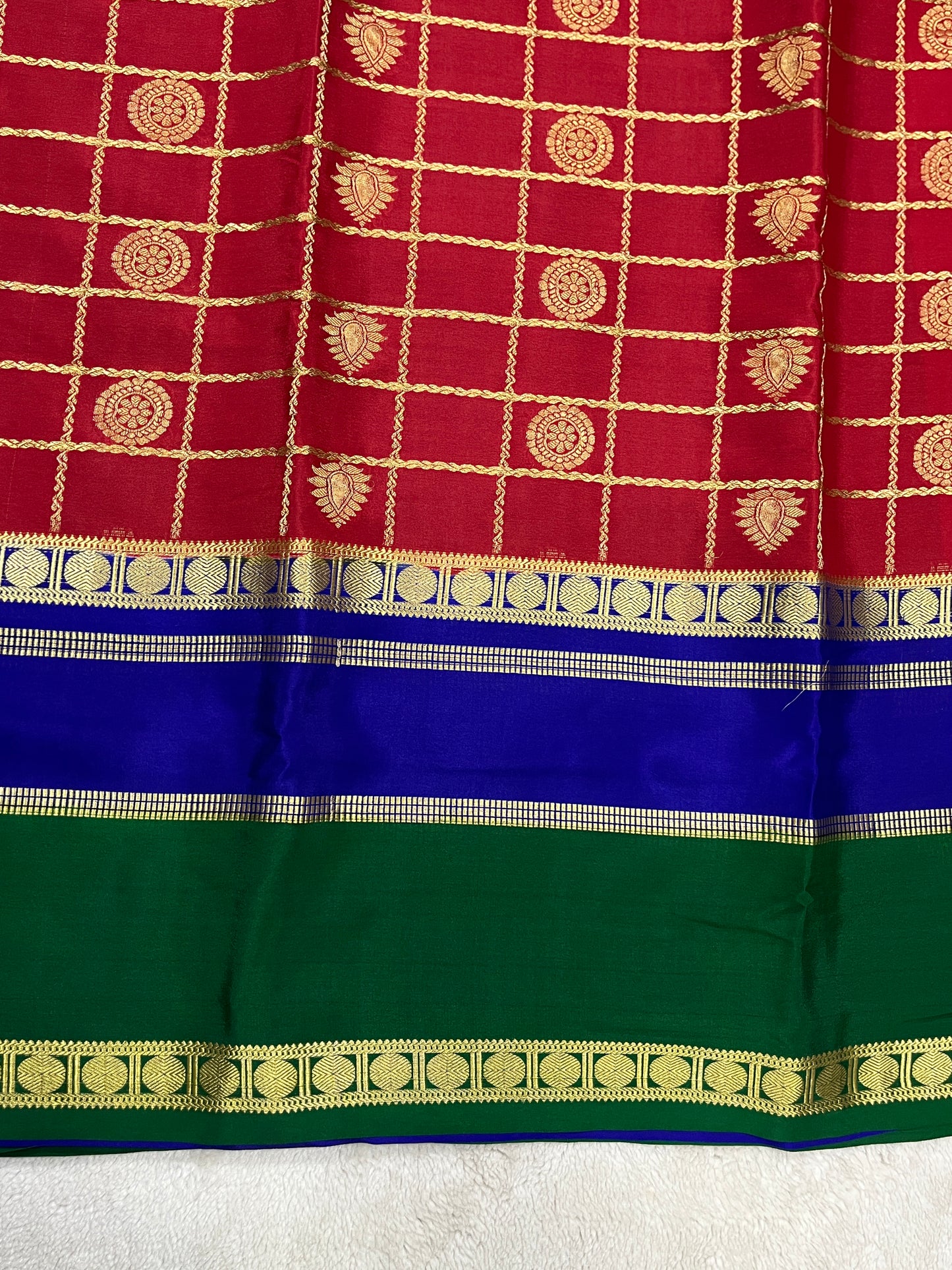 Pure Crepe Mysore Silk Saree in 3D pattern 1145314