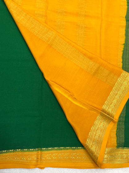 pure crepe mysore silk - patti border - 1146001