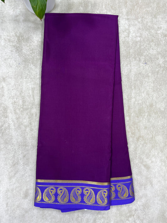 pure crepe mysore silk- patti border - 1146001