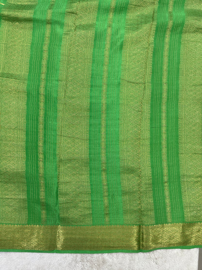 Pure Crepe Mysore Silk Saree in checks pattern - 1145305
