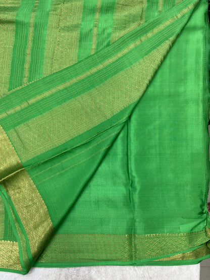 Pure Crepe Mysore Silk Saree in checks pattern - 1145305