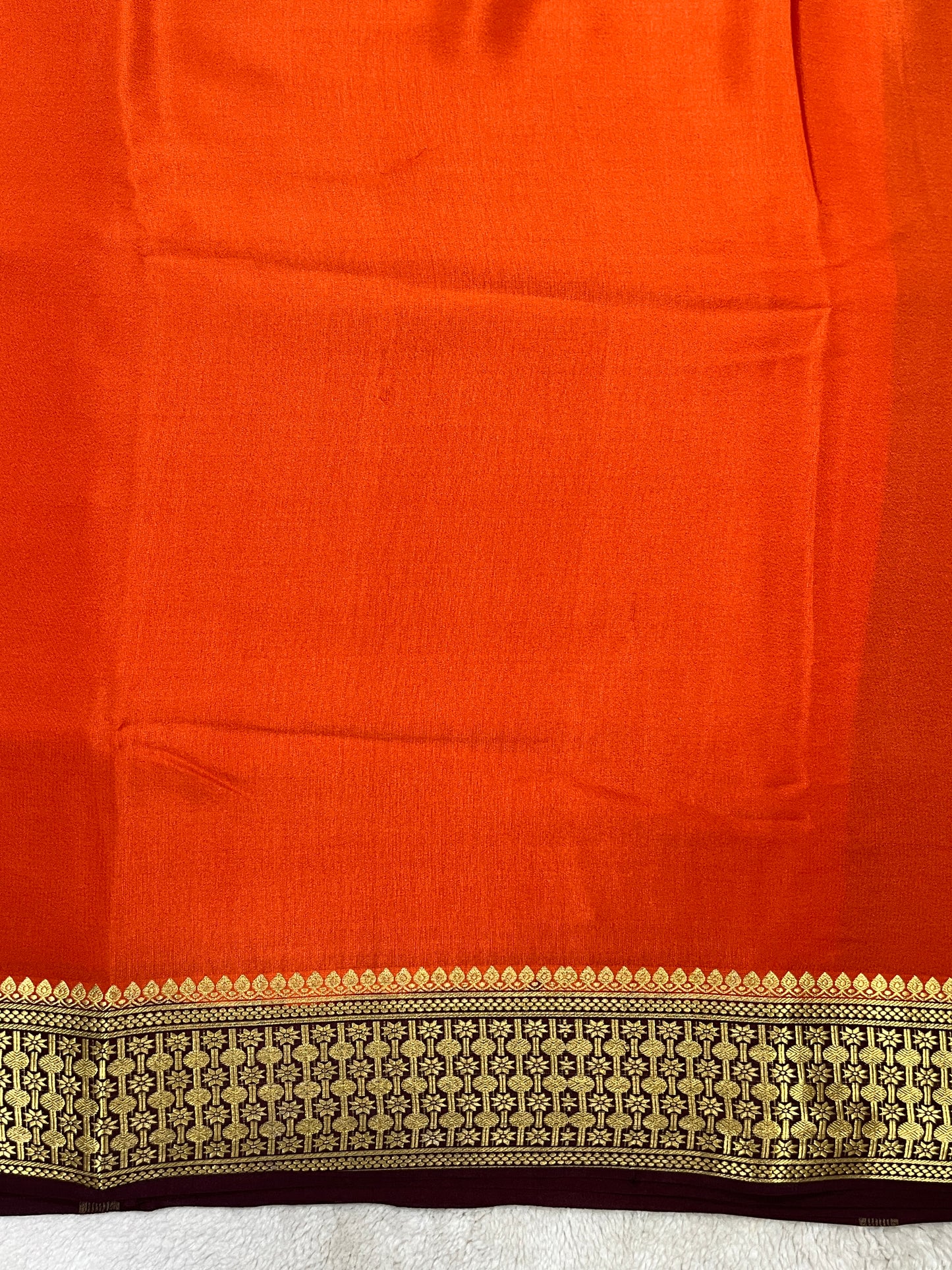 Pure Crepe Mysore Silk Saree in Rudraksh - 1146004