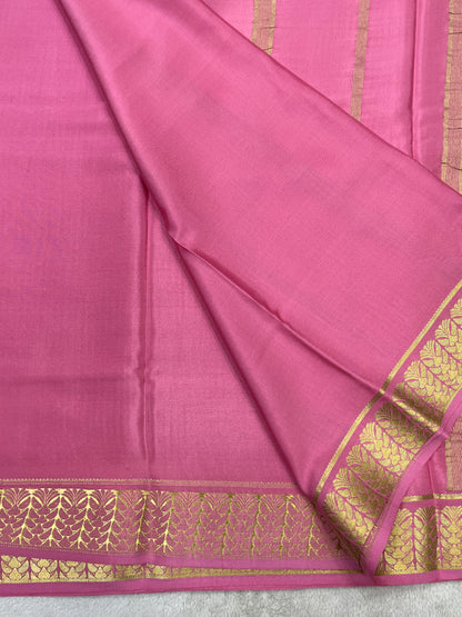 Pure Crepe Mysore Silk Saree in checks pattern - 1145314