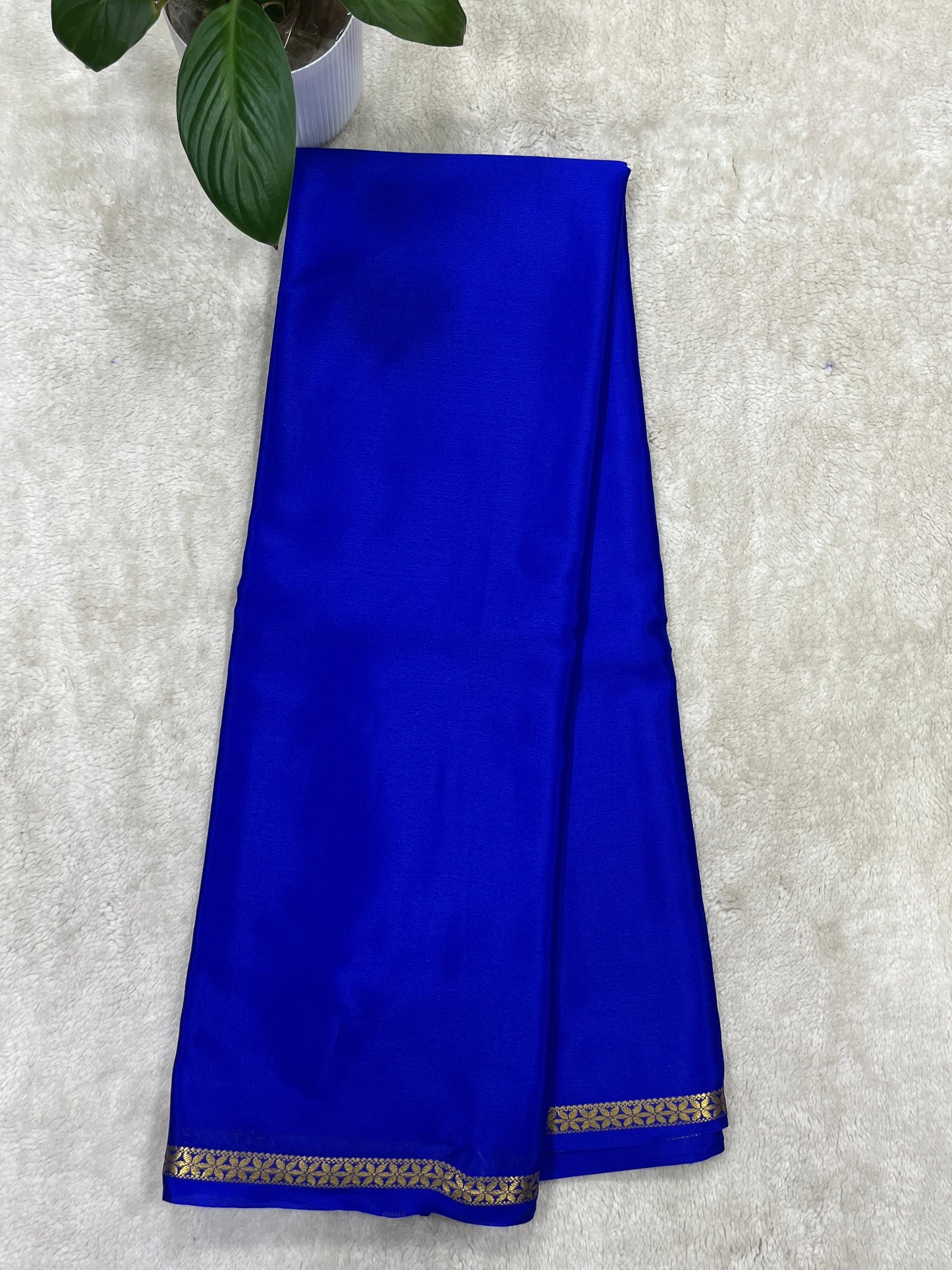 pure crepe mysore silk saree - piping - 1146006