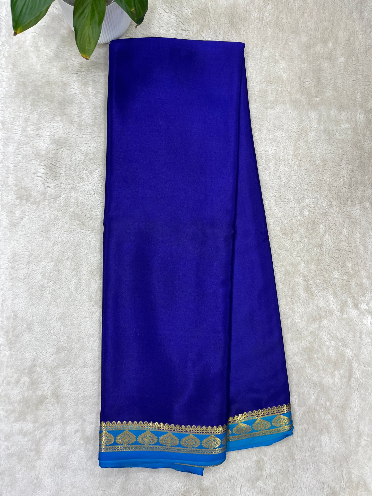 Pure Crepe Mysore Silk Saree in piping border - 1146006