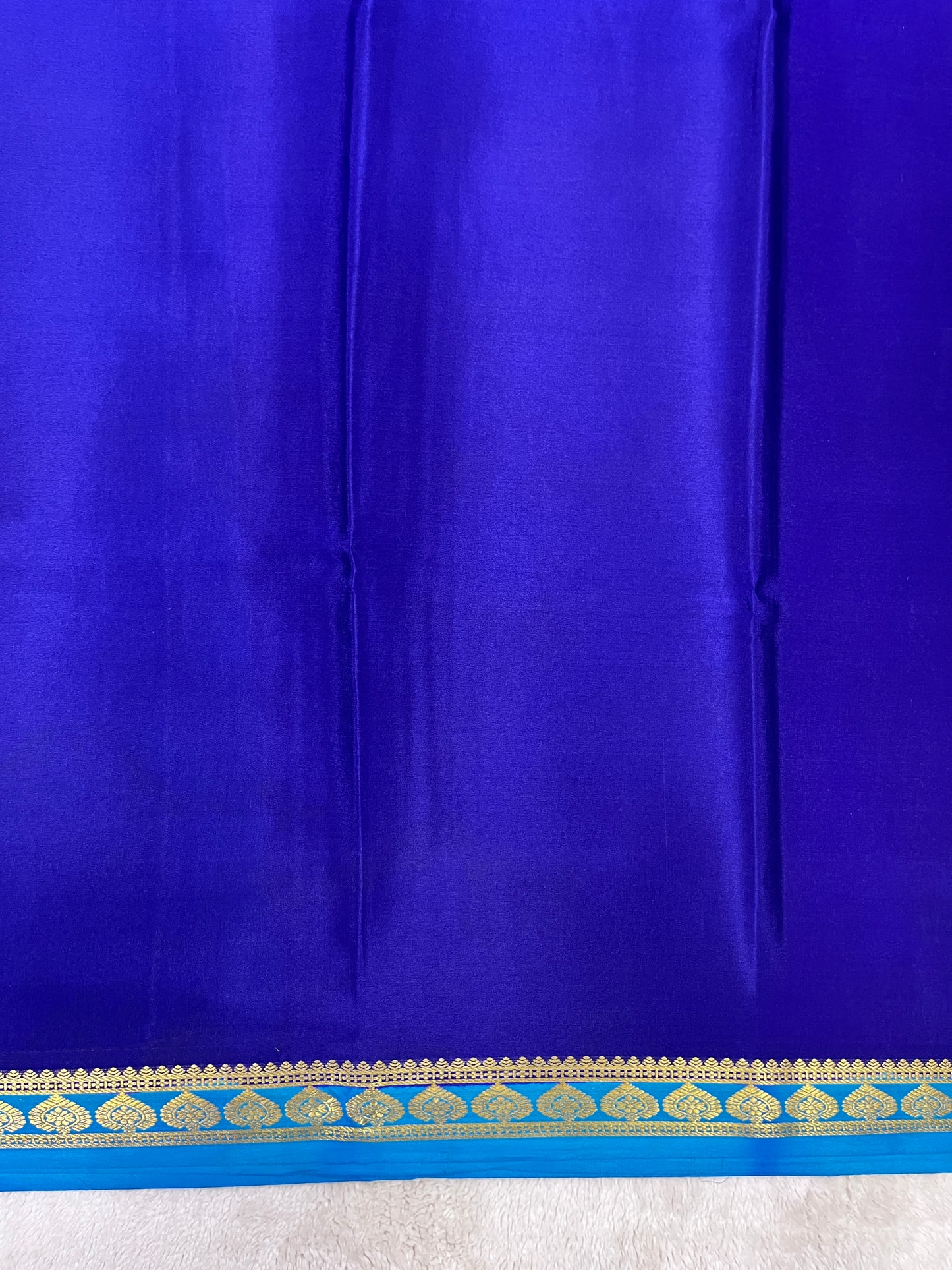 Pure Crepe Mysore Silk Saree in piping border - 1146006