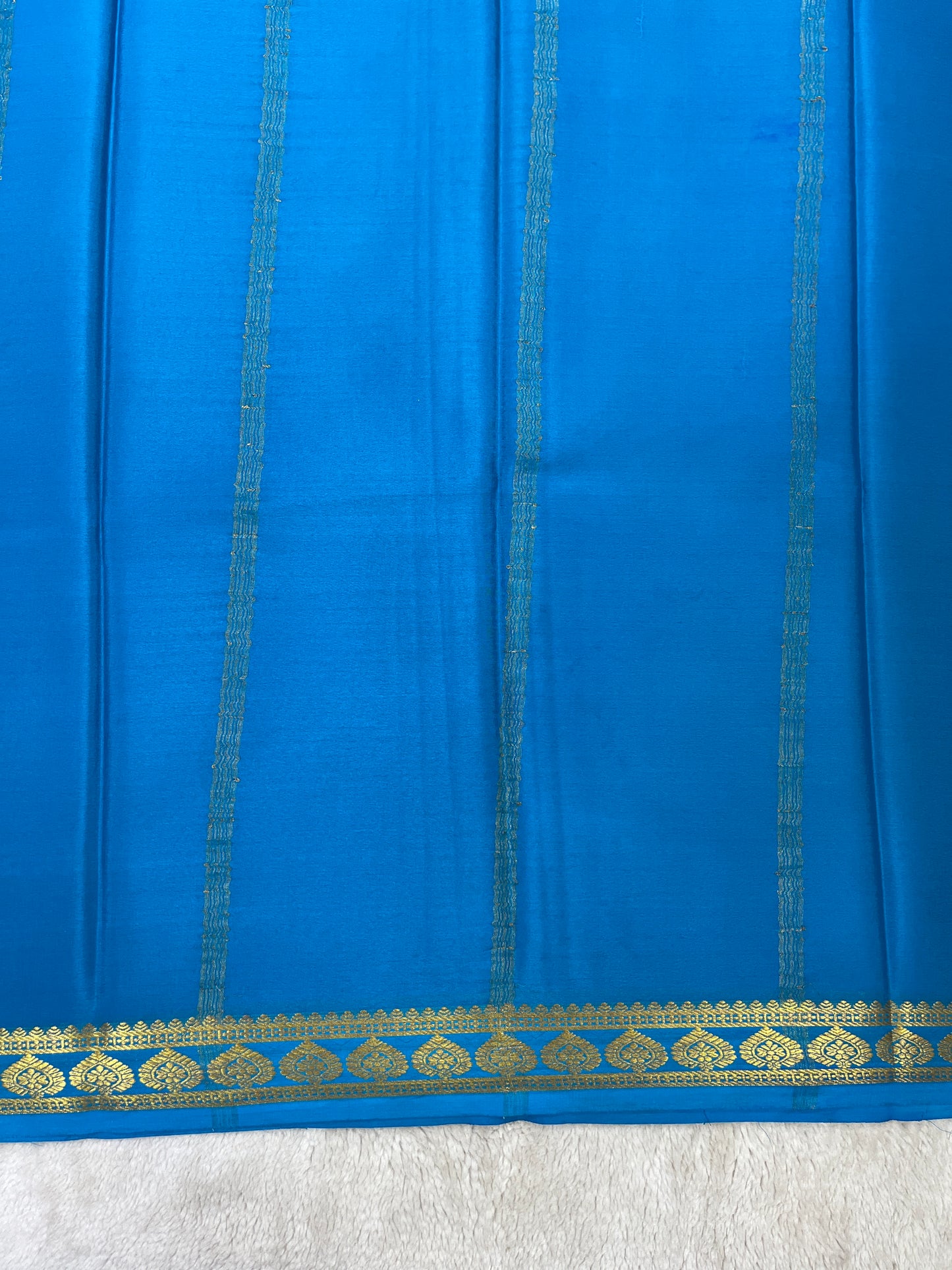 Pure Crepe Mysore Silk Saree in piping border - 1146006