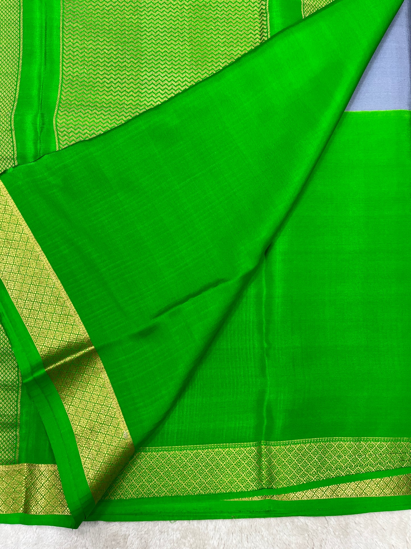 Pure Crepe Mysore Silk Saree brocade checks - 1145313