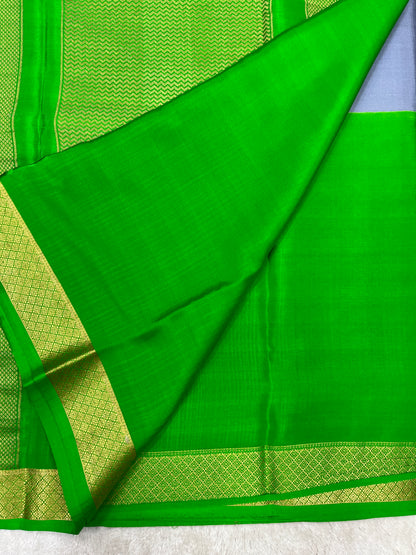 Pure Crepe Mysore Silk Saree brocade checks - 1145313